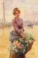 Louis Marie Schryver The Flower Girl 2 Parisienne